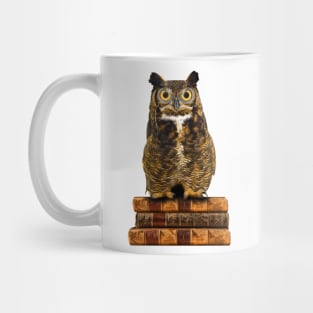 Great Horned Owl on Old Books Mug